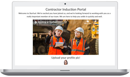 Online Contractor Induction software